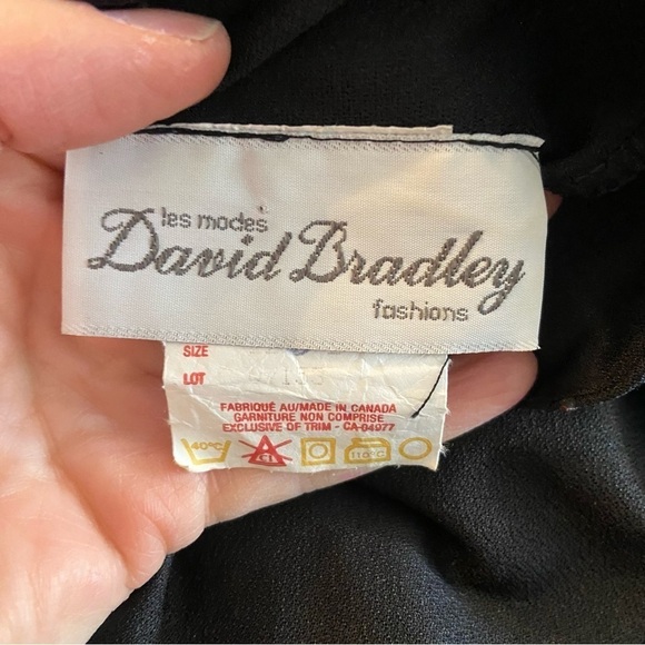 Vintage‎ David Bradley women's black dropped waist dress in size 22 - Picture 9 of 11
